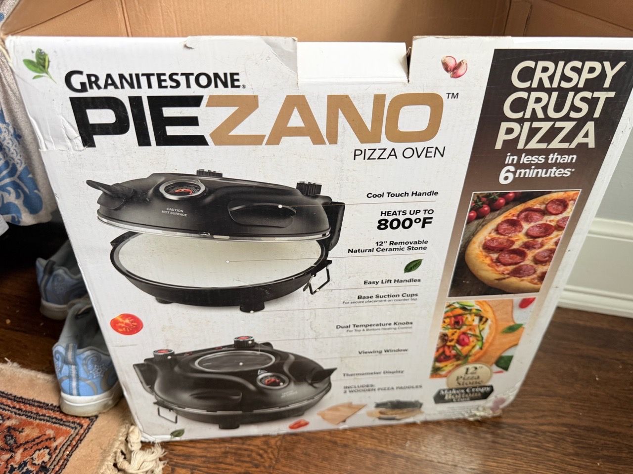Electric Pizza Oven with Stone and Lid - photo 4