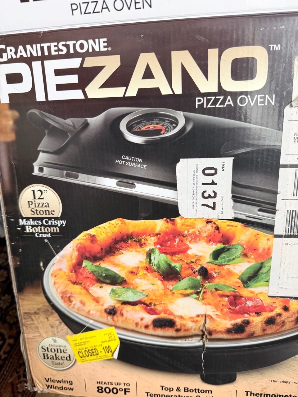 Electric Pizza Oven with Stone and Lid - photo 5