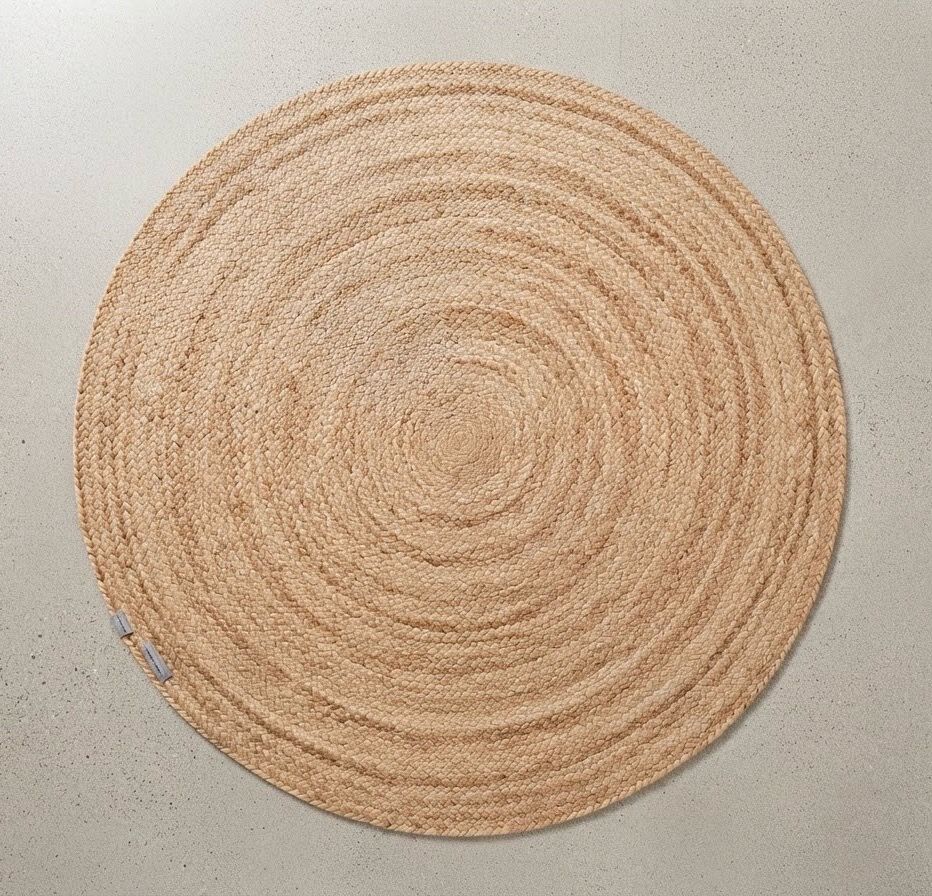 Round Braided Jute Area Rug 3FT