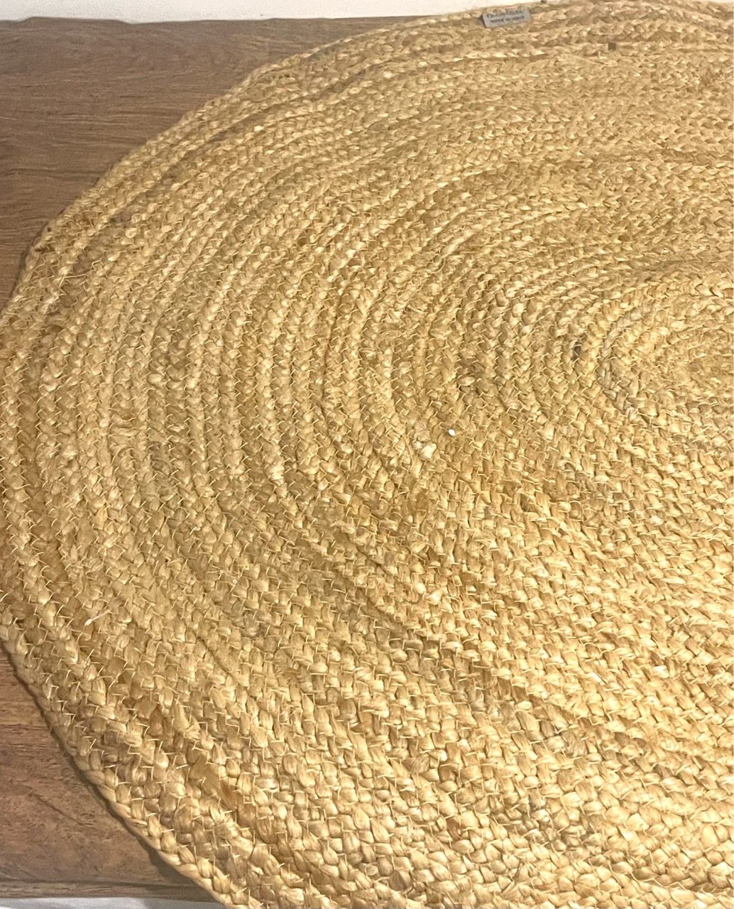 Round Braided Jute Area Rug 3FT - photo 4