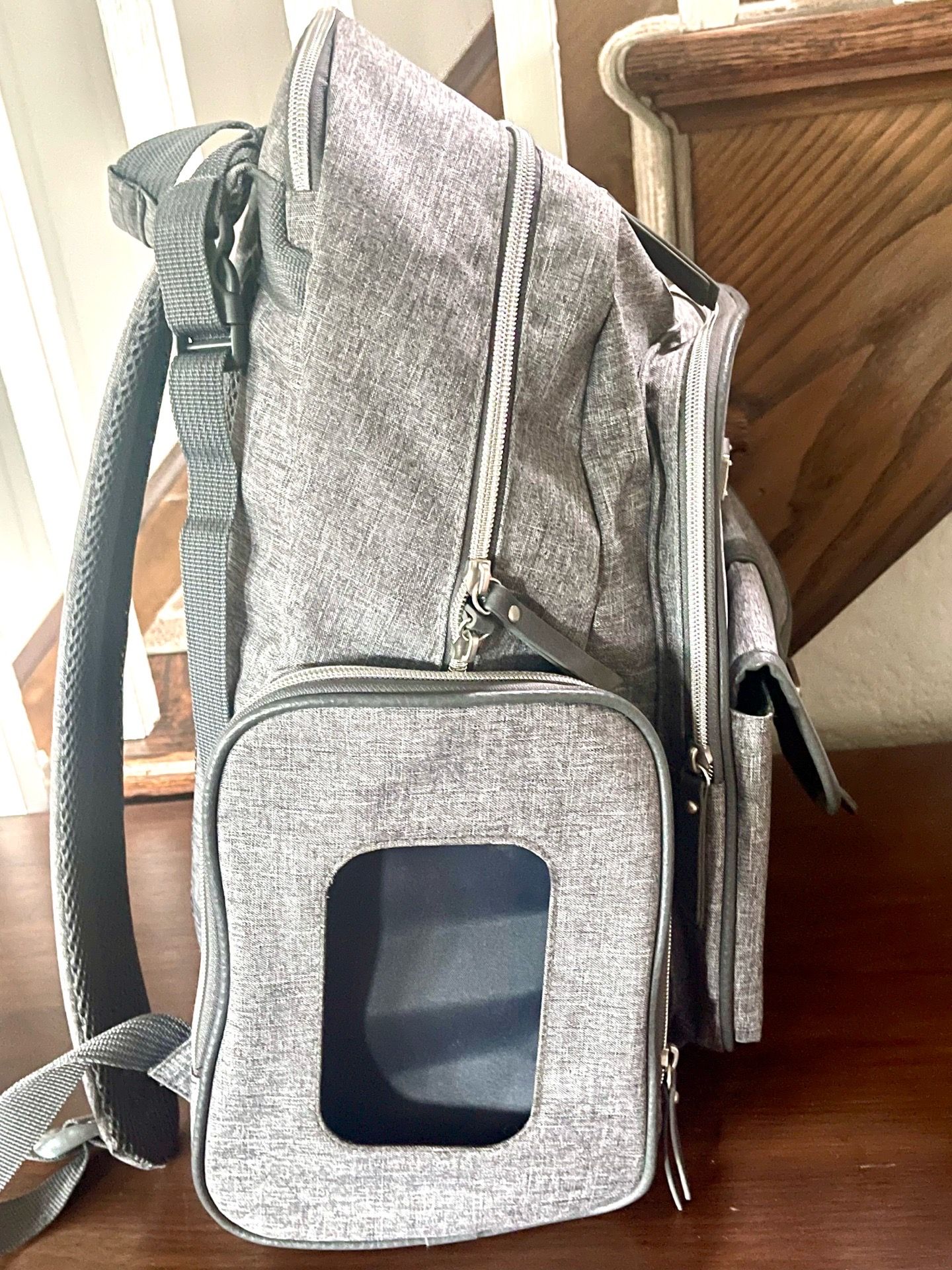 New Carter's Diaper Backpack – Sleek Heather Gray – Spacious & O - photo 2