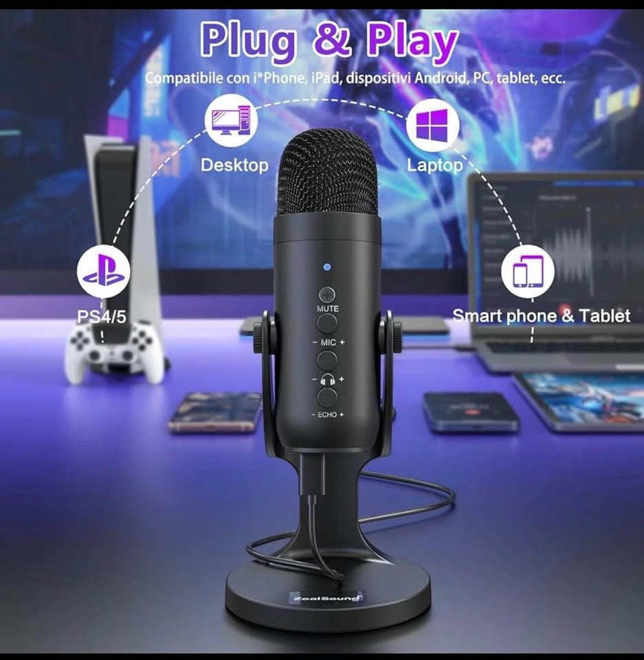 ZealSound K66 USB Podcast Microphone – Brand New - photo 3