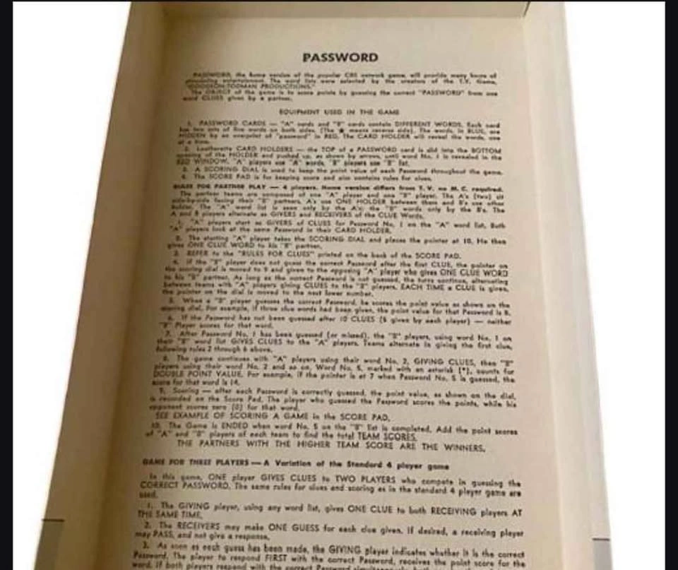 Vintage PASSWORD GAME (1963) Volume 3 - photo 4
