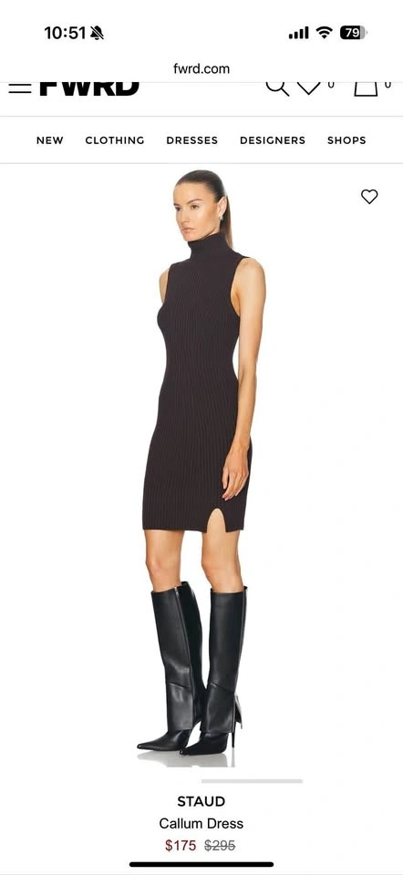 NEW STAUD Knitted Black Minidress