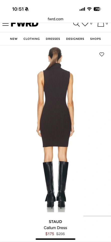NEW STAUD Knitted Black Minidress - photo 2