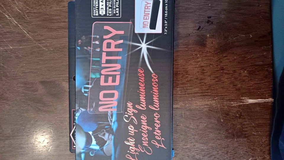New NO ENTRY Light Up Sign
