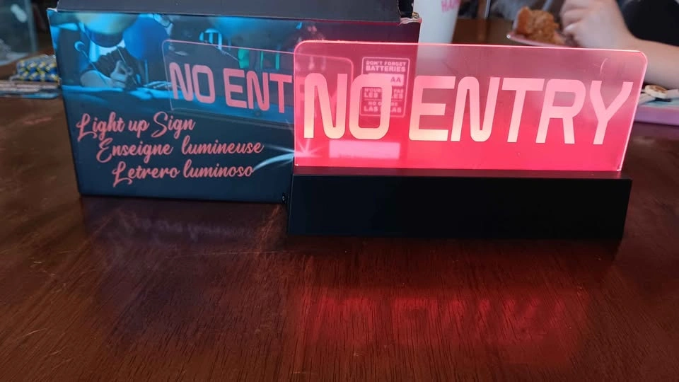 New NO ENTRY Light Up Sign - photo 4