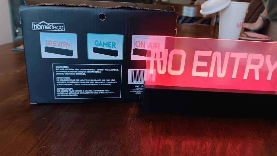 New NO ENTRY Light Up Sign - photo 5
