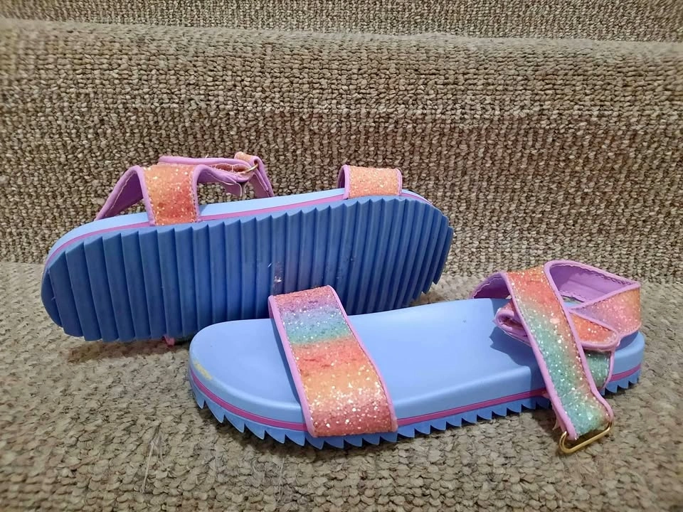 Rainbow Glitter Platform Sandals size 3