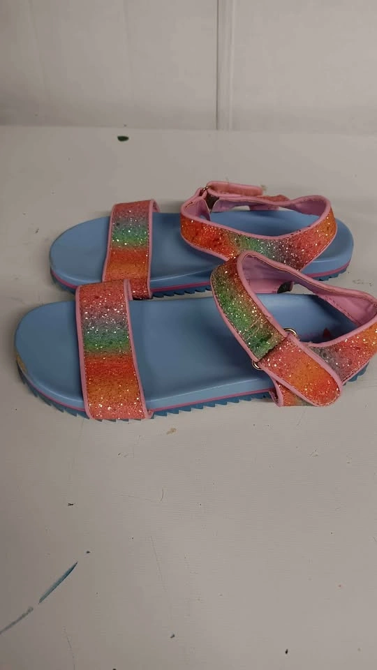 Rainbow Glitter Platform Sandals size 3 - photo 3