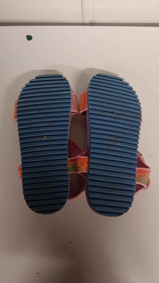 Rainbow Glitter Platform Sandals size 3 - photo 4
