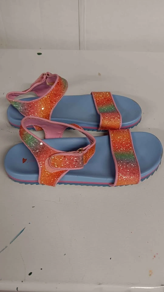 Rainbow Glitter Platform Sandals size 3 - photo 5
