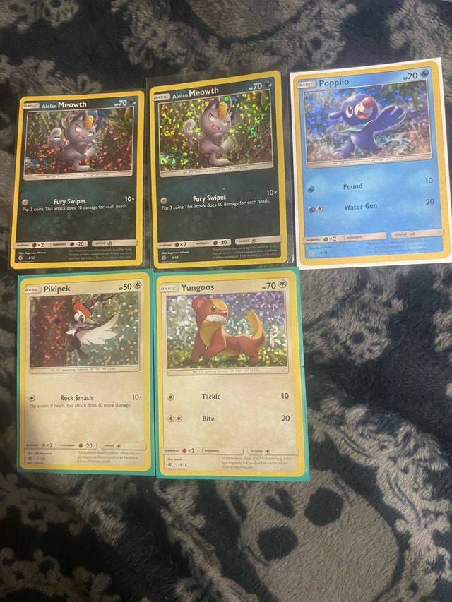 Pokémon McDonald’s 2017 Promo Cards Sun & Moon