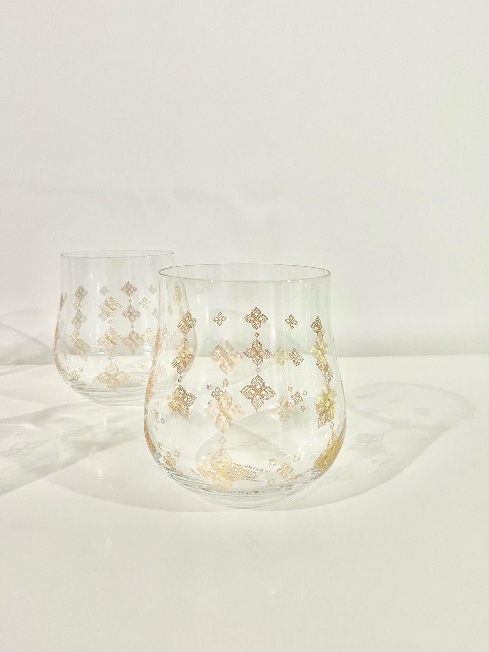 NEW Set of 24k Gold Etched Glasses