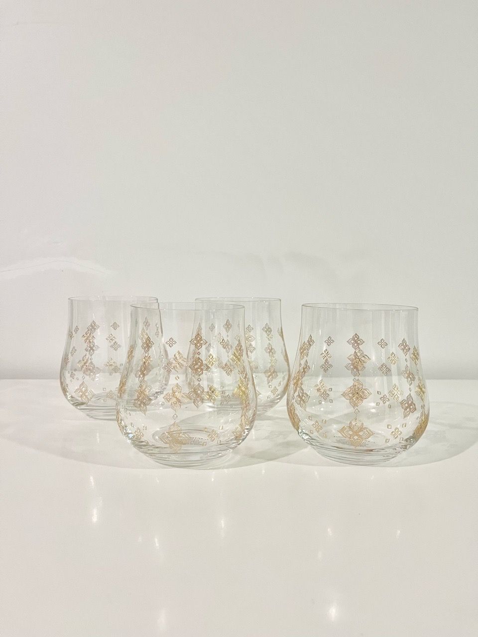 NEW Set of 24k Gold Etched Glasses - photo 2
