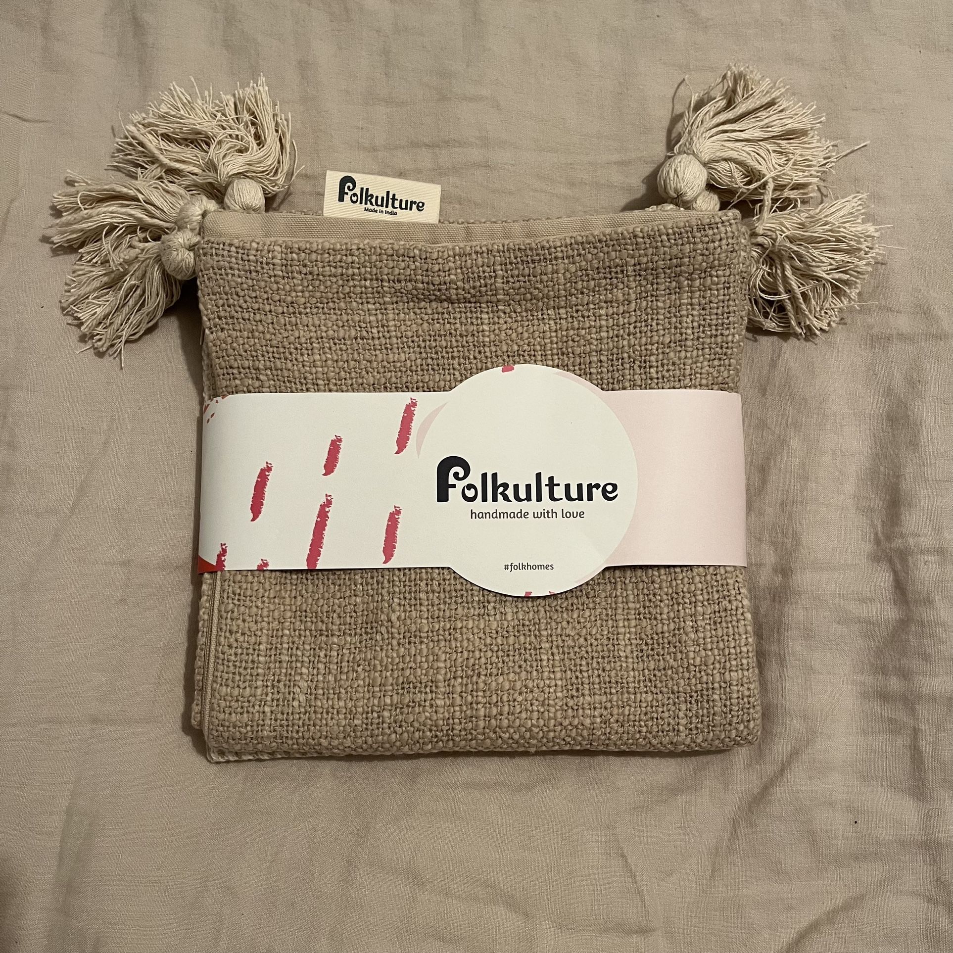 NEW Boho Tassel Handwoven Pillow Case Set - photo 5