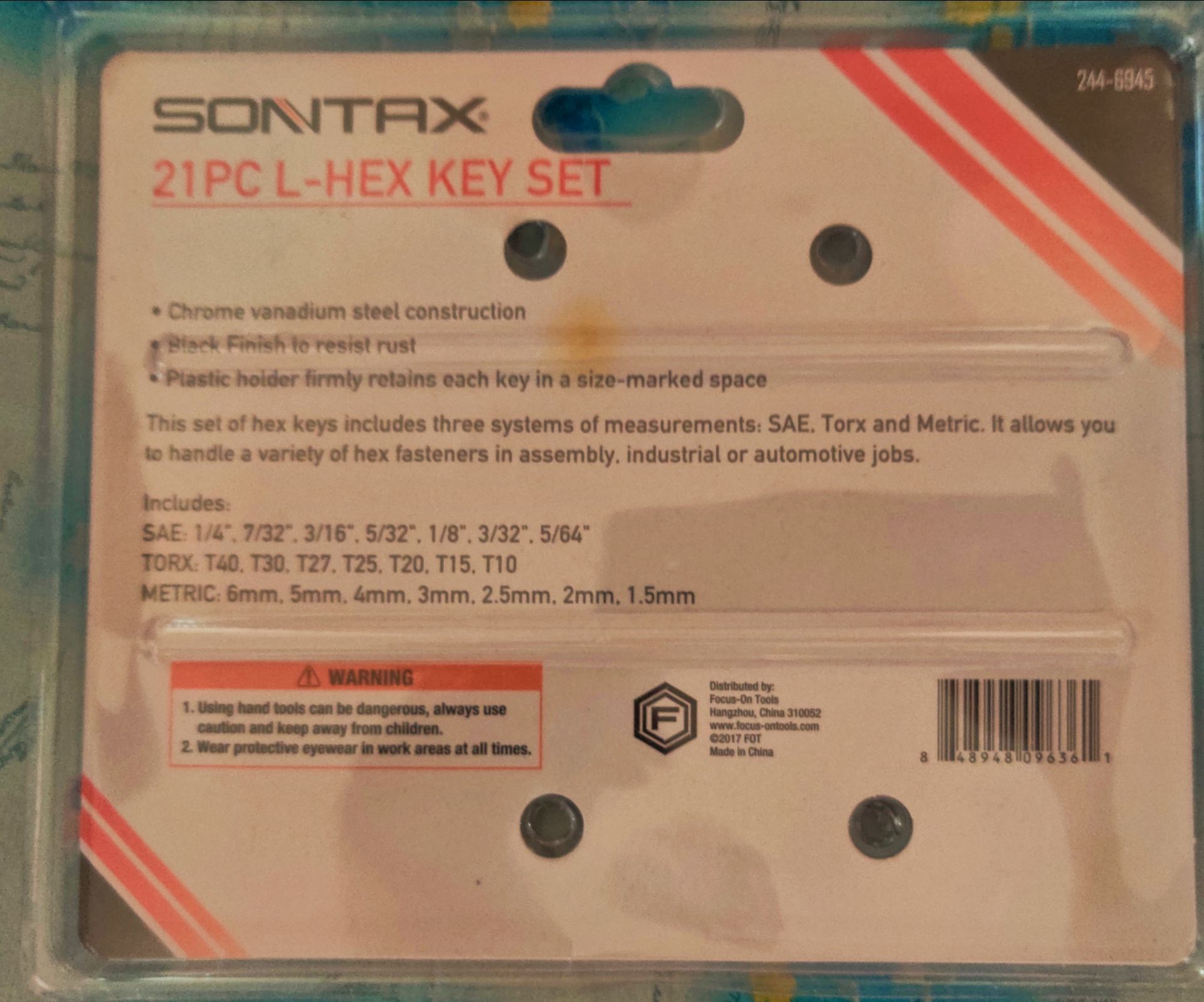 NEW Sontax 21-Piece L-Hex Key Set - photo 2