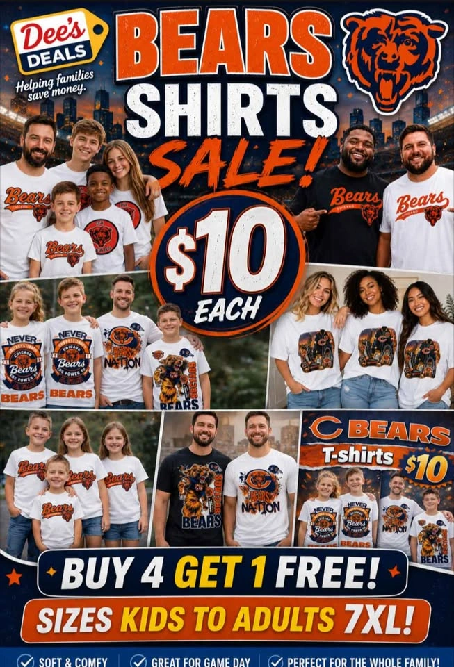 Bears Shirt Sale $10 Sizes XS-6XL - photo 4