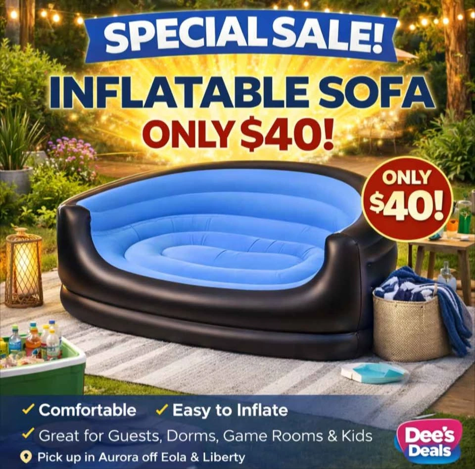 Inflatable Sofa BRAND NEW IN BOX ONLY $40 - photo 2