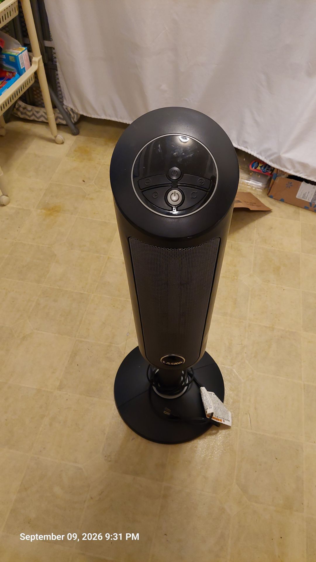 Lasko Black Tower Ceramic Heater