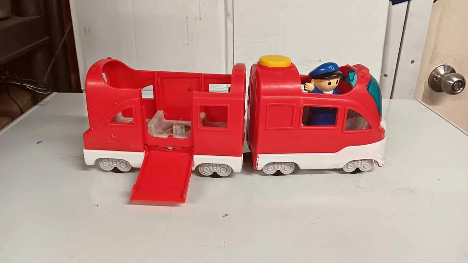 Fisher-Price Little People Red Toy Train with Conductor