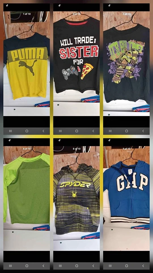 Kids Long Sleeve/Hoodie Bundle Size 6/7 (Set of 6)