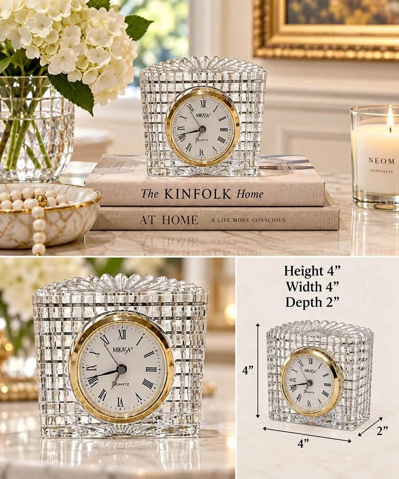 Mikasa Austrian Crystal Vintage Table Clock