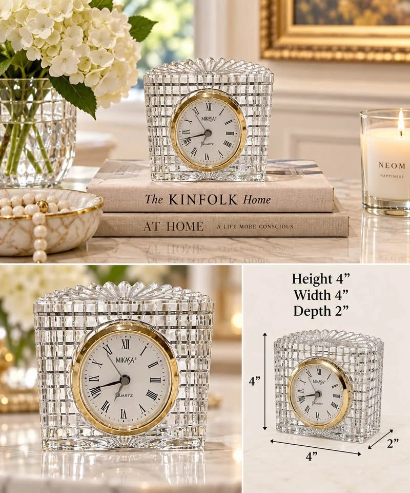 Mikasa Austrian Crystal Vintage Table Clock - photo 2