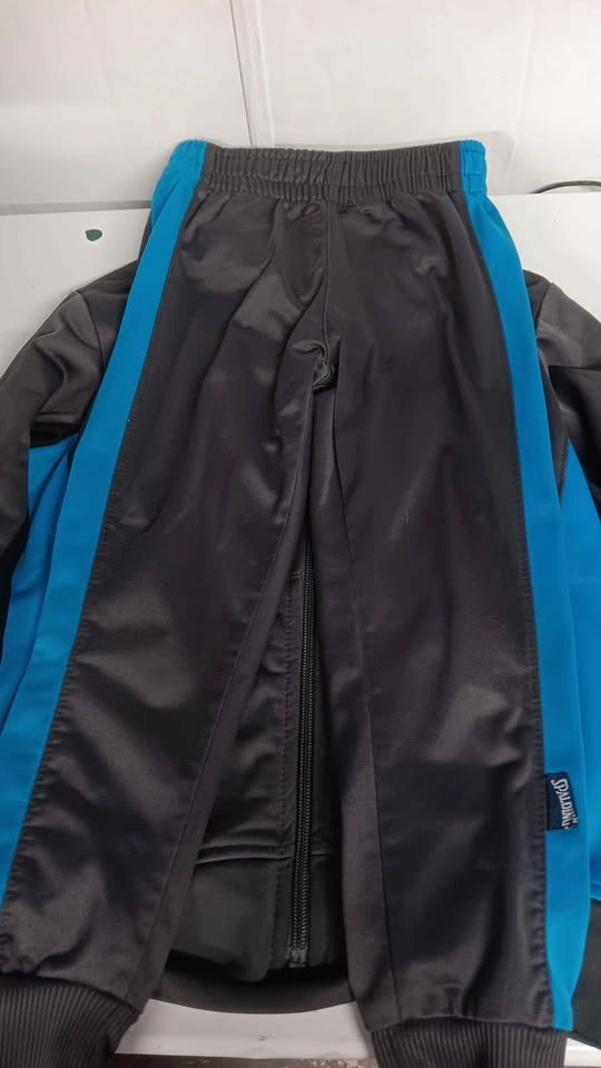 Spalding Boys Black Blue Tracksuit Set Size 4 - photo 4