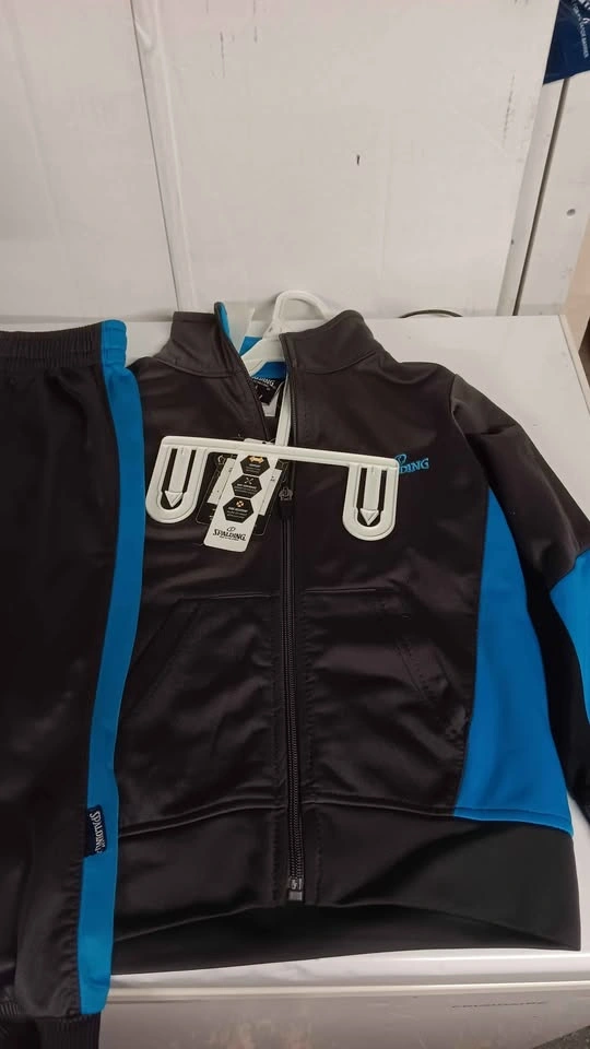 Spalding Boys Black Blue Tracksuit Set Size 4 - photo 5