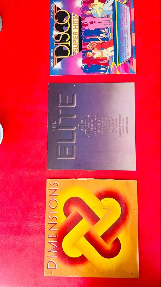 Three piece vintage disco/easy listening album set