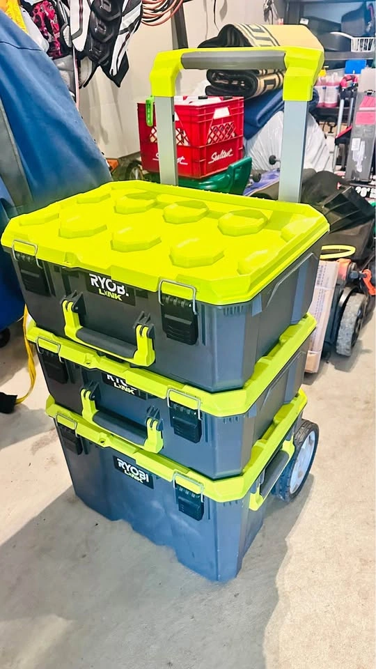 Ryobi three piece modular tool box with dividers