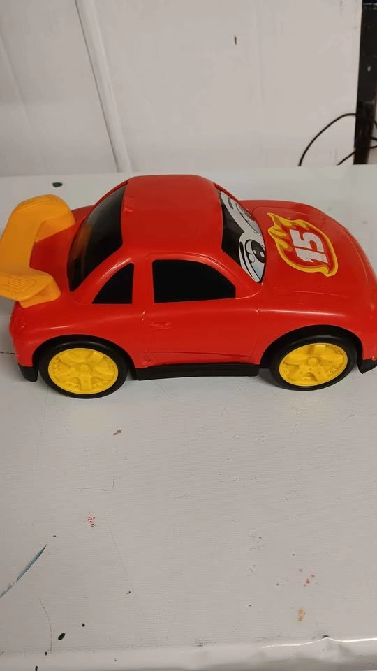 Red Plastic Toy Race Car #15 - photo 4
