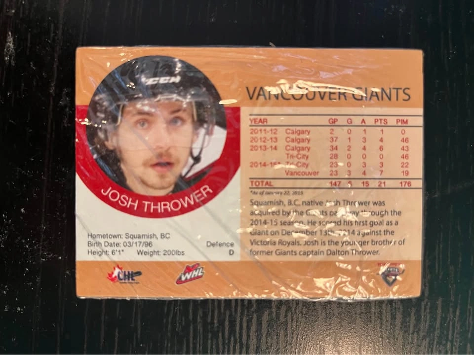 2014/15 Vancouver Giants Hockey Team Card Set - photo 2