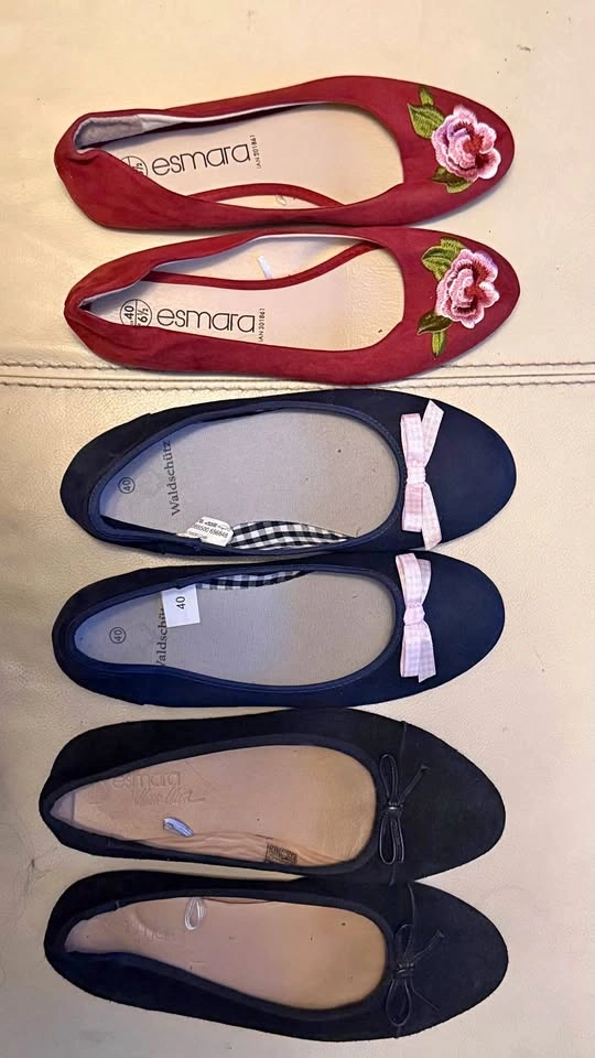 Women’s Ballet Flats Bundle (3 Pairs): Size EU 40