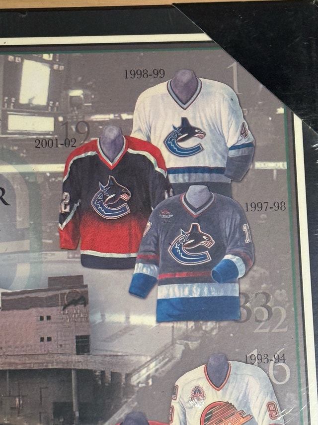 Vancouver Canucks Jersey History Framed Print - photo 3