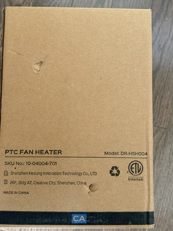 Dreo PTC Ceramic Space Heater – DR-HSH004 Silver – Unopened - photo 3