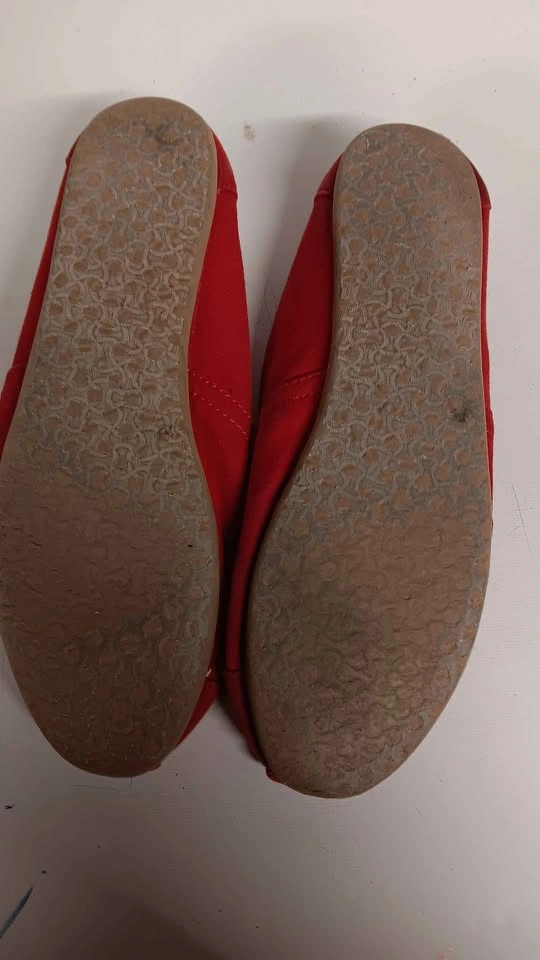 TOMS Red Canvas Classic Alpargata Shoes Size W10 - photo 3