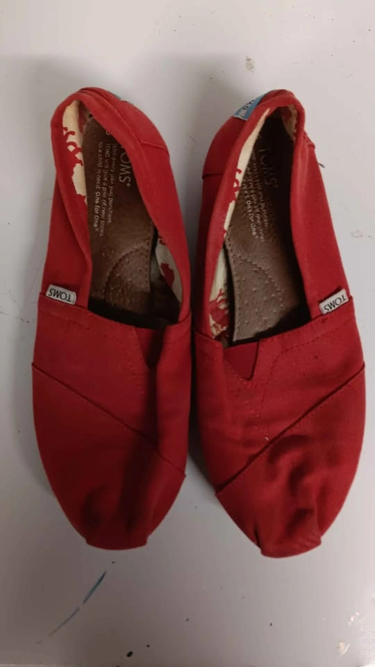 TOMS Red Canvas Classic Alpargata Shoes Size W10 - photo 5