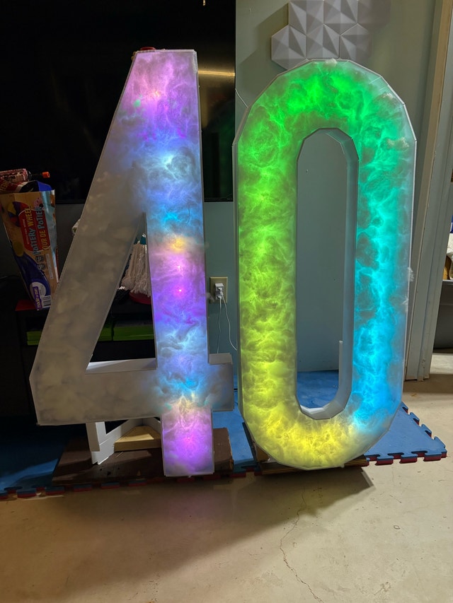 40 Marquee Number Light Set 4.5 feet