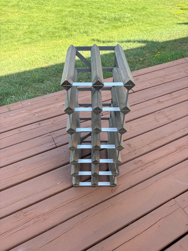 Wooden and metal Wine Rack - photo 2