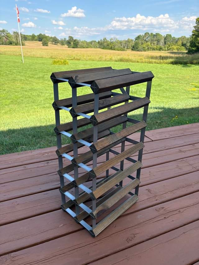 Wooden and metal Wine Rack - photo 3