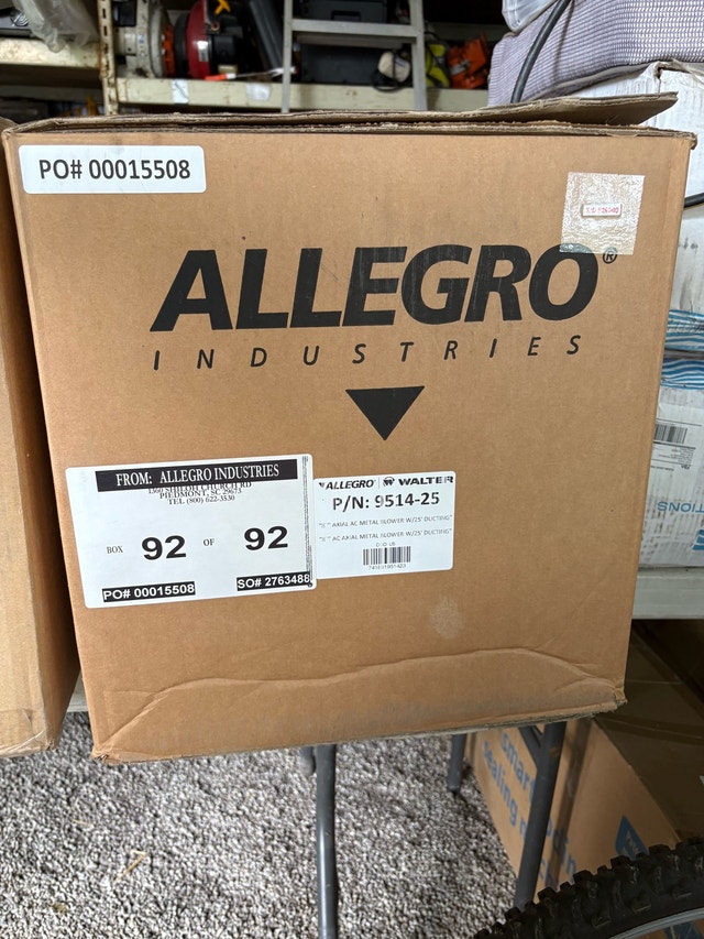 Allegro Industries 9514-25 8" Axial AC Metal Blower with 25' Duc - photo 4