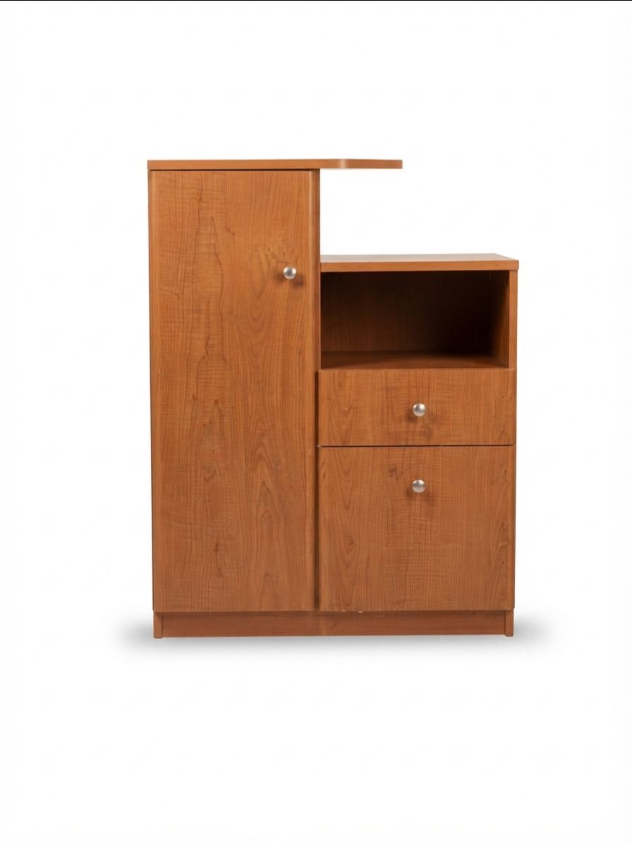 Storage Cabinet with Drawer and Open Shelf