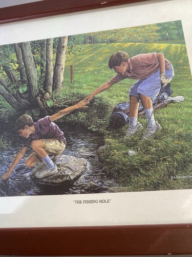 R.A. Finlayson "The Fishing Hole" LE 29/300 Golfing Art Print - photo 2