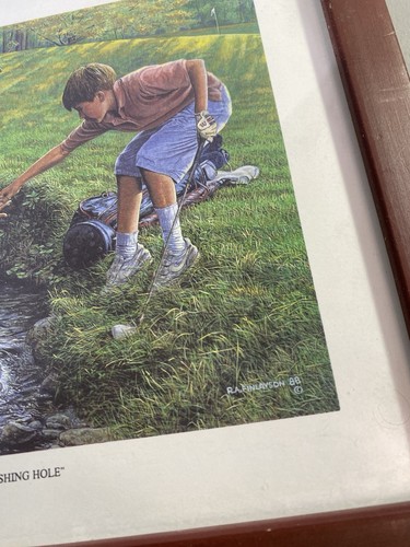 R.A. Finlayson "The Fishing Hole" LE 29/300 Golfing Art Print - photo 4
