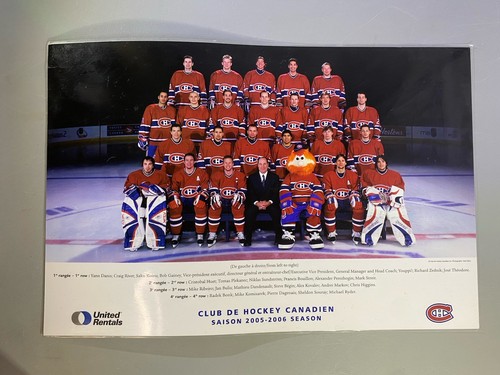 Montreal Canadiens 2005-2006 Season Team Poster Rare - photo 2
