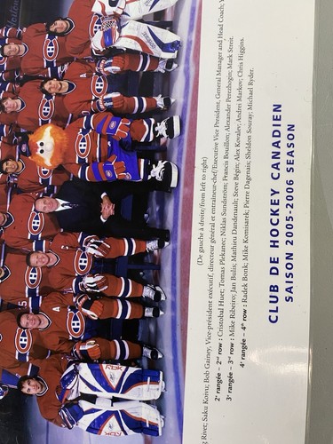 Montreal Canadiens 2005-2006 Season Team Poster Rare - photo 4