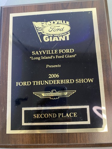 2006 Sayville Long Island Ford Thunderbird Show Award Plate - photo 5