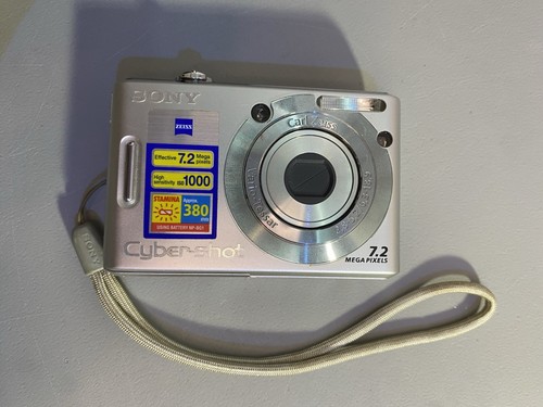 Sony Cybershot DSC-W120 7.2MP CCD Vintage Digital Camera -Silver